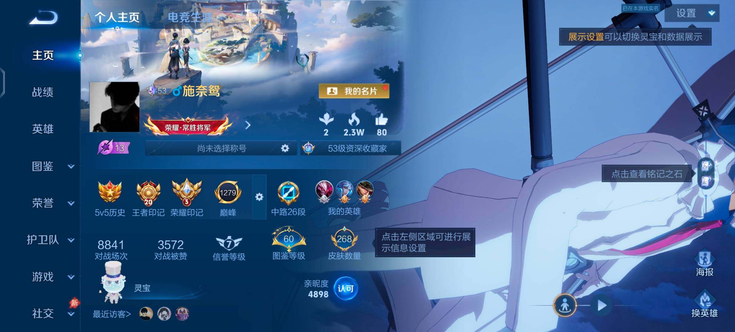 WZLX4355910王者荣耀账号详情图2