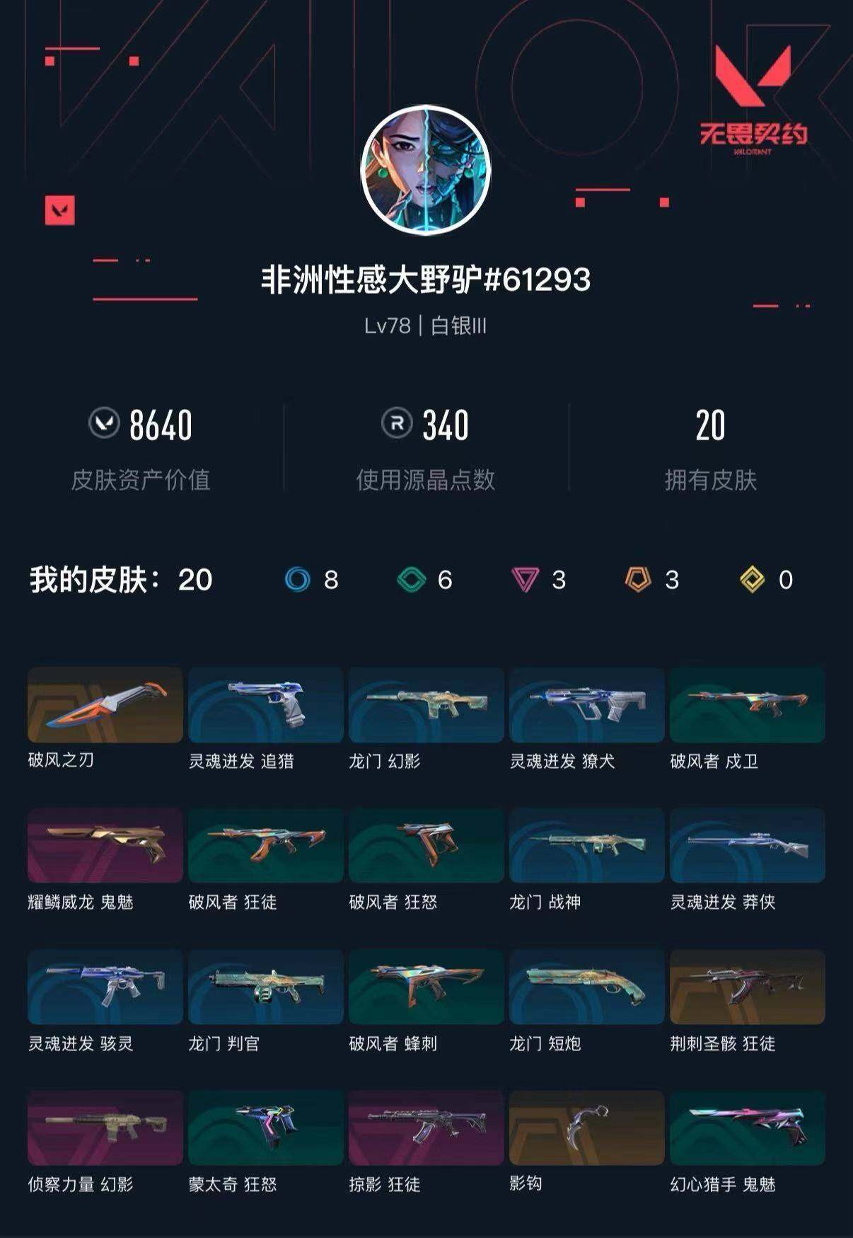 WWQXL440770无畏契约账号详情图3