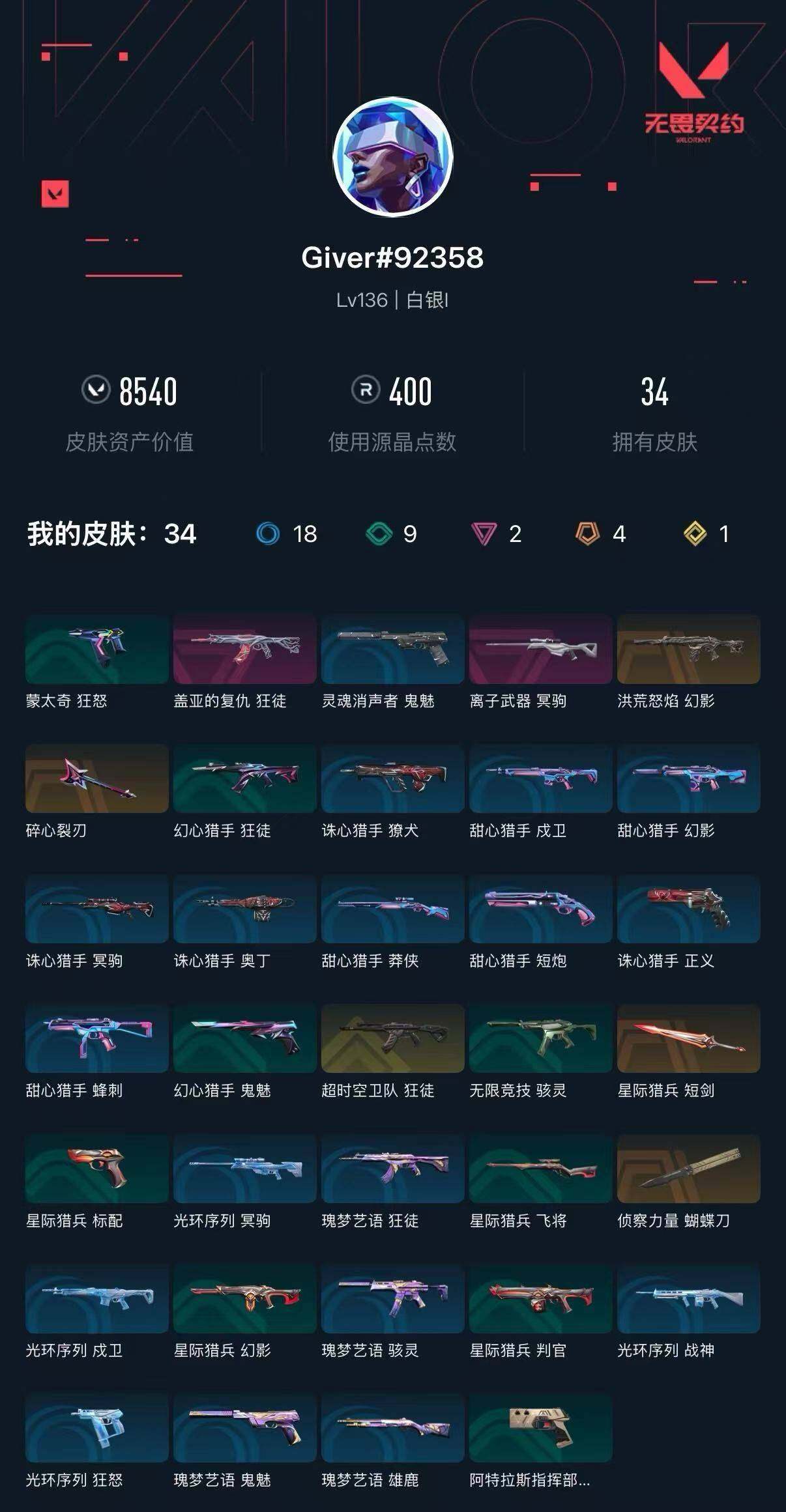 WWQXL440991无畏契约账号详情图4