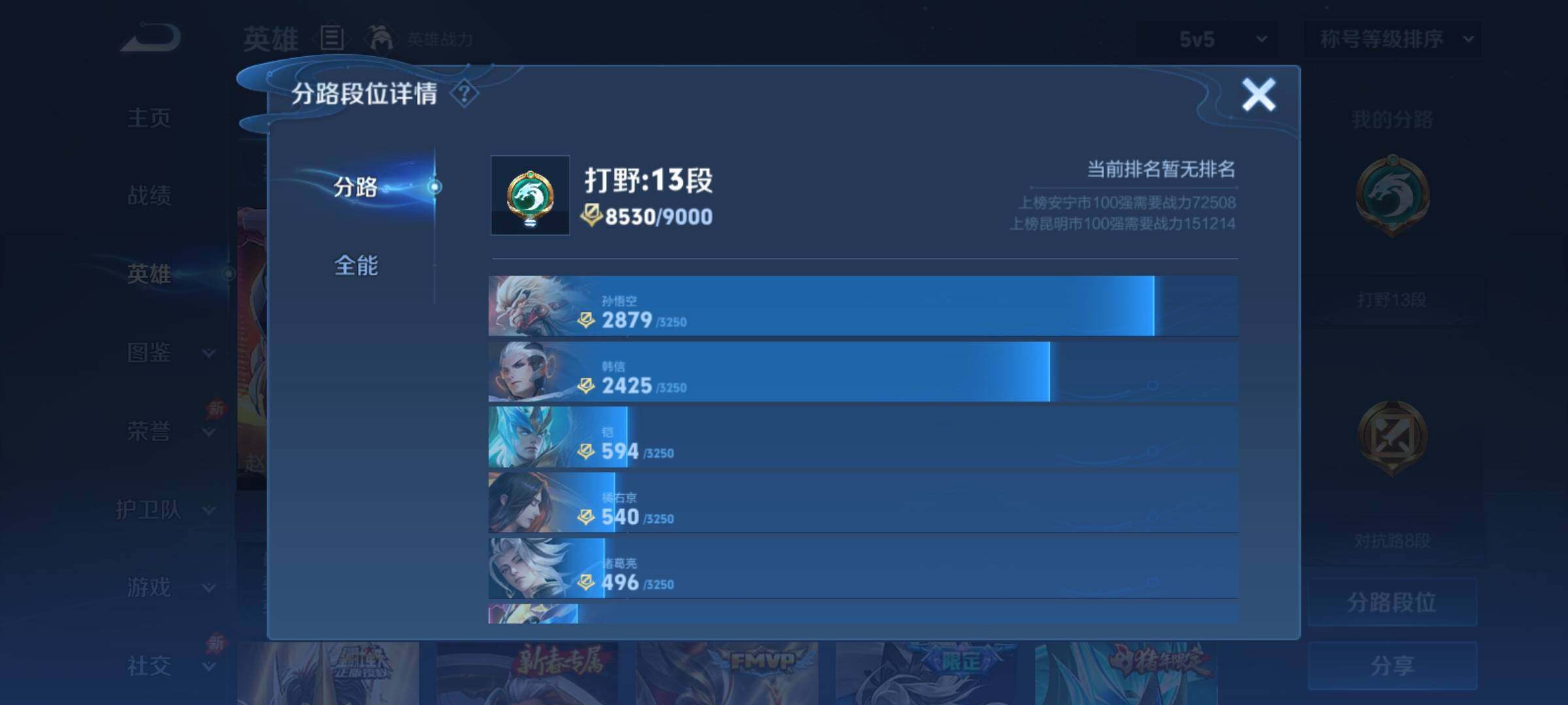 WZCMY4361328王者荣耀账号详情图4