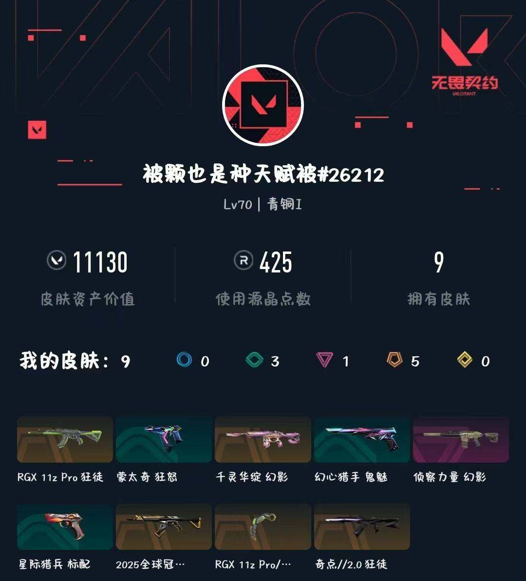 WWQXL441763无畏契约账号详情图3 WWQXL441763无畏契约账号详情图3