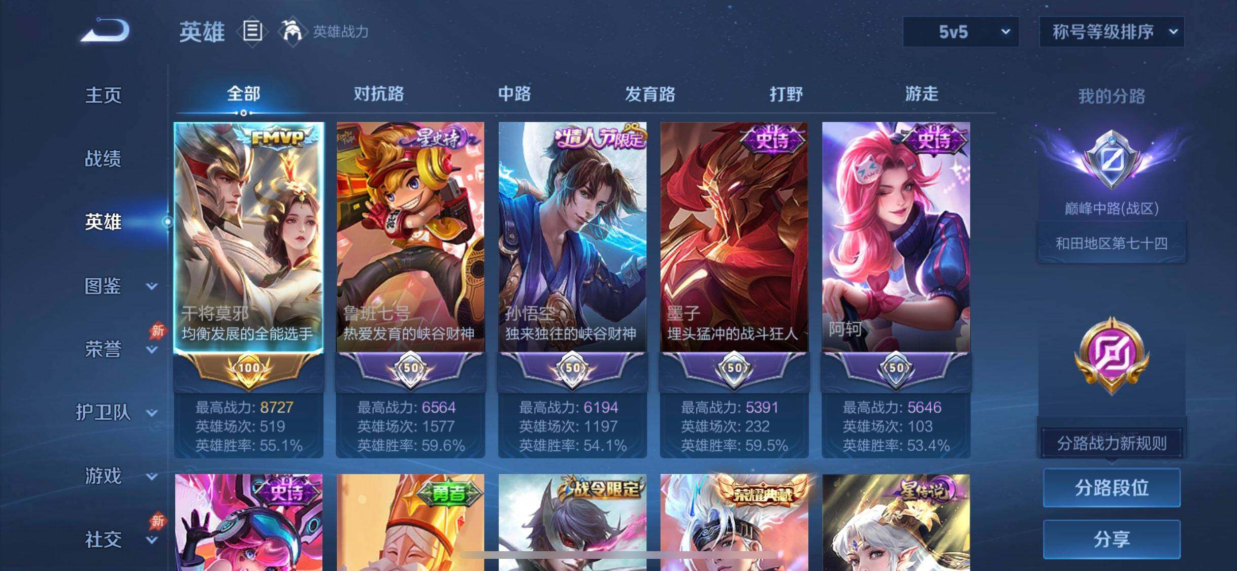 WZDN4361196王者荣耀账号详情图3