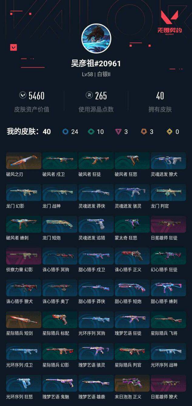 WWQEY442111无畏契约账号详情图4 WWQEY442111无畏契约账号详情图4