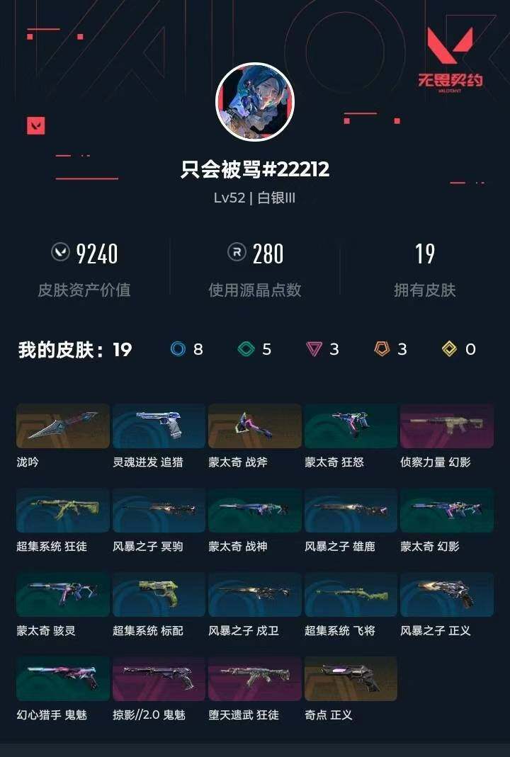 WWQQM442916无畏契约账号详情图6 WWQQM442916无畏契约账号详情图6