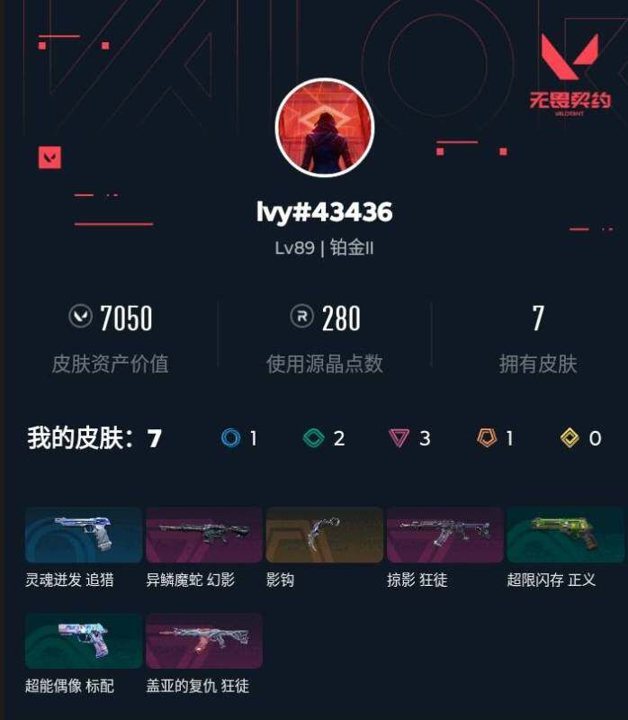 WWQXL442570无畏契约账号详情图4 WWQXL442570无畏契约账号详情图4