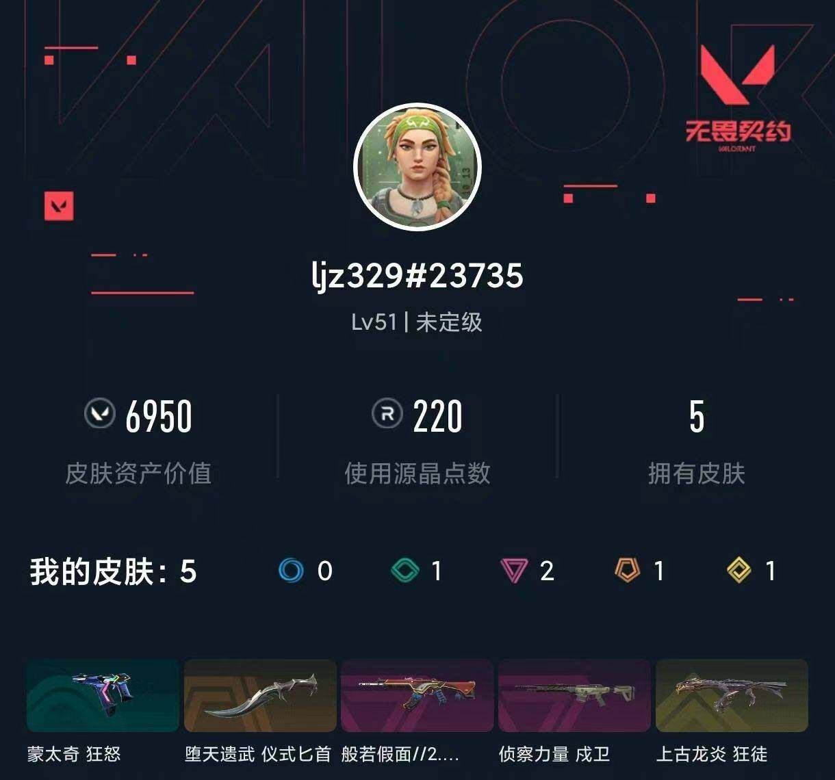 WWQXL442822无畏契约账号详情图3