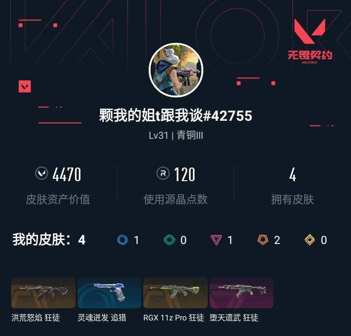 WWQEY442921无畏契约账号详情图3 WWQEY442921无畏契约账号详情图3
