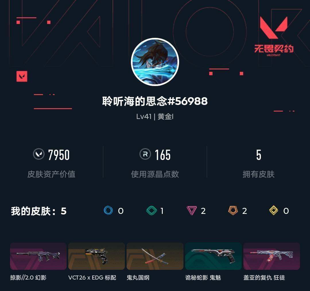 WWQXL445842无畏契约账号详情图3