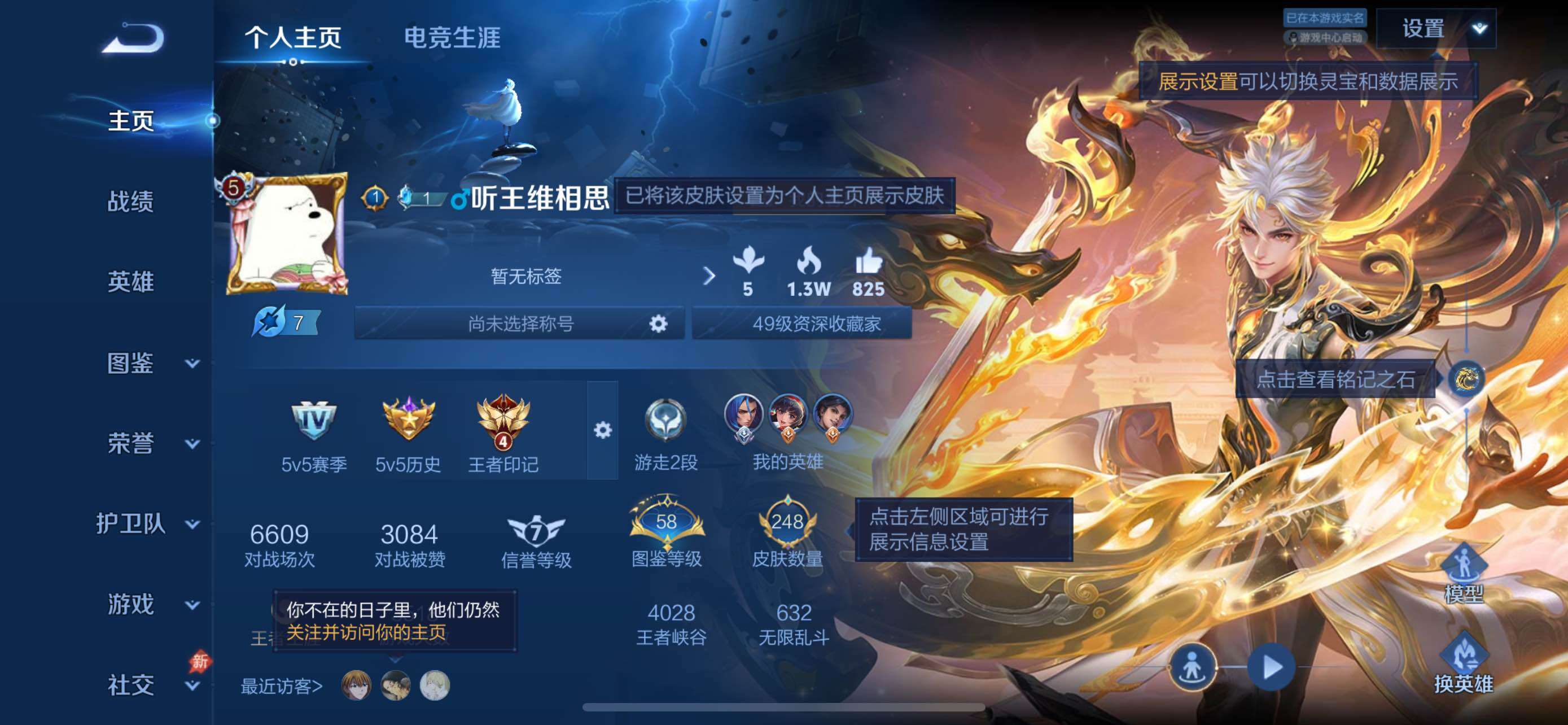 王者荣耀账号苹果QQ捡漏v8皮肤号 带白虎志 裴擒虎年限 杨戬年限 苹果Q-V5-尊贵铂金IV段位-129英雄-248皮
