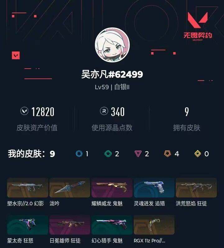 WWQXL450014无畏契约账号详情图3 WWQXL450014无畏契约账号详情图3