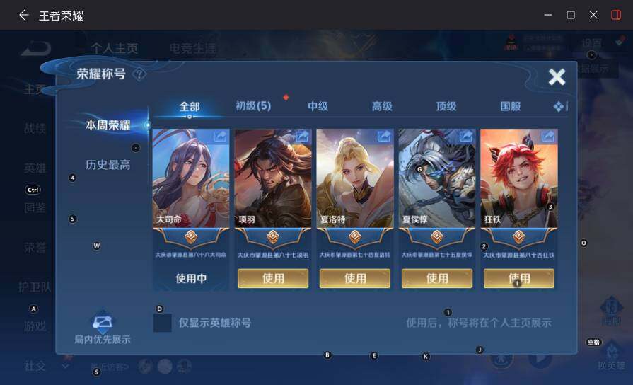 WZLX4397086王者荣耀账号详情图7 WZLX4397086王者荣耀账号详情图7
