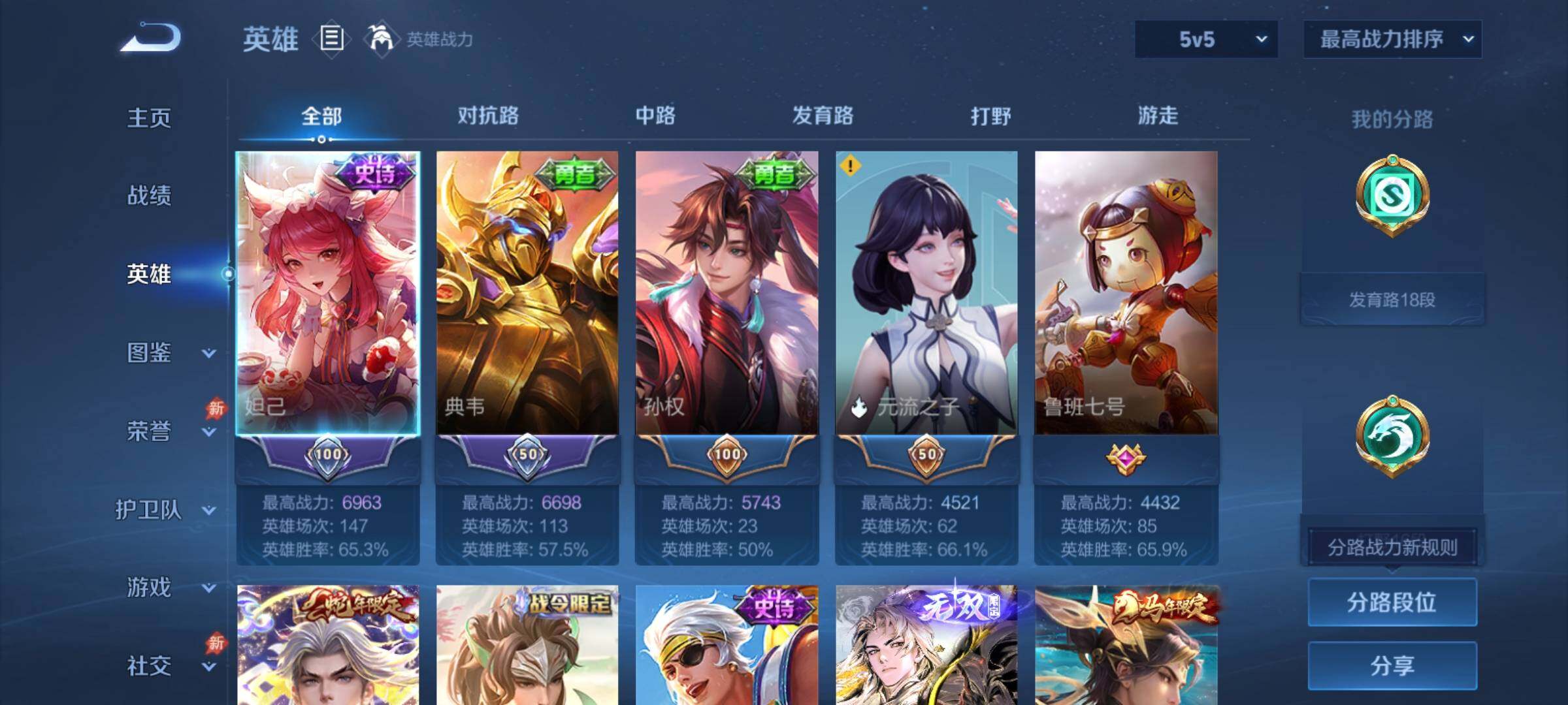 PX_2666596-可二次，【推荐多限定号·无双李信孙悟空曜·珍品伽罗嫦娥·多生肖限定·热情桑巴】4191星币 幸运值206 16按键，2星传说，1天幕，6王者印记，五级铭文100，安卓W