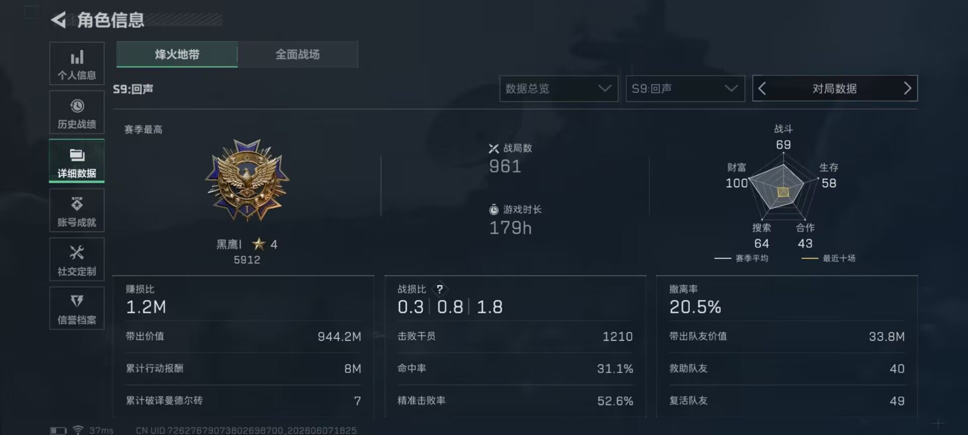 SJZEY4151788三角洲行动账号详情图9 SJZEY4151788三角洲行动账号详情图9