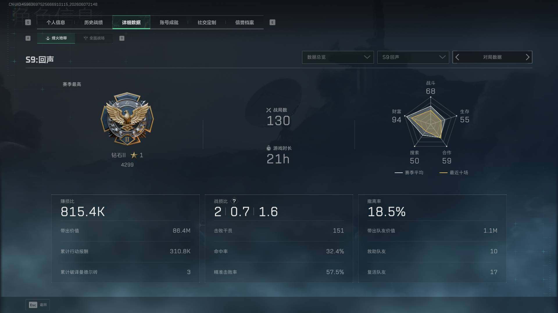 SJZEY4151552三角洲行动账号详情图8 SJZEY4151552三角洲行动账号详情图8