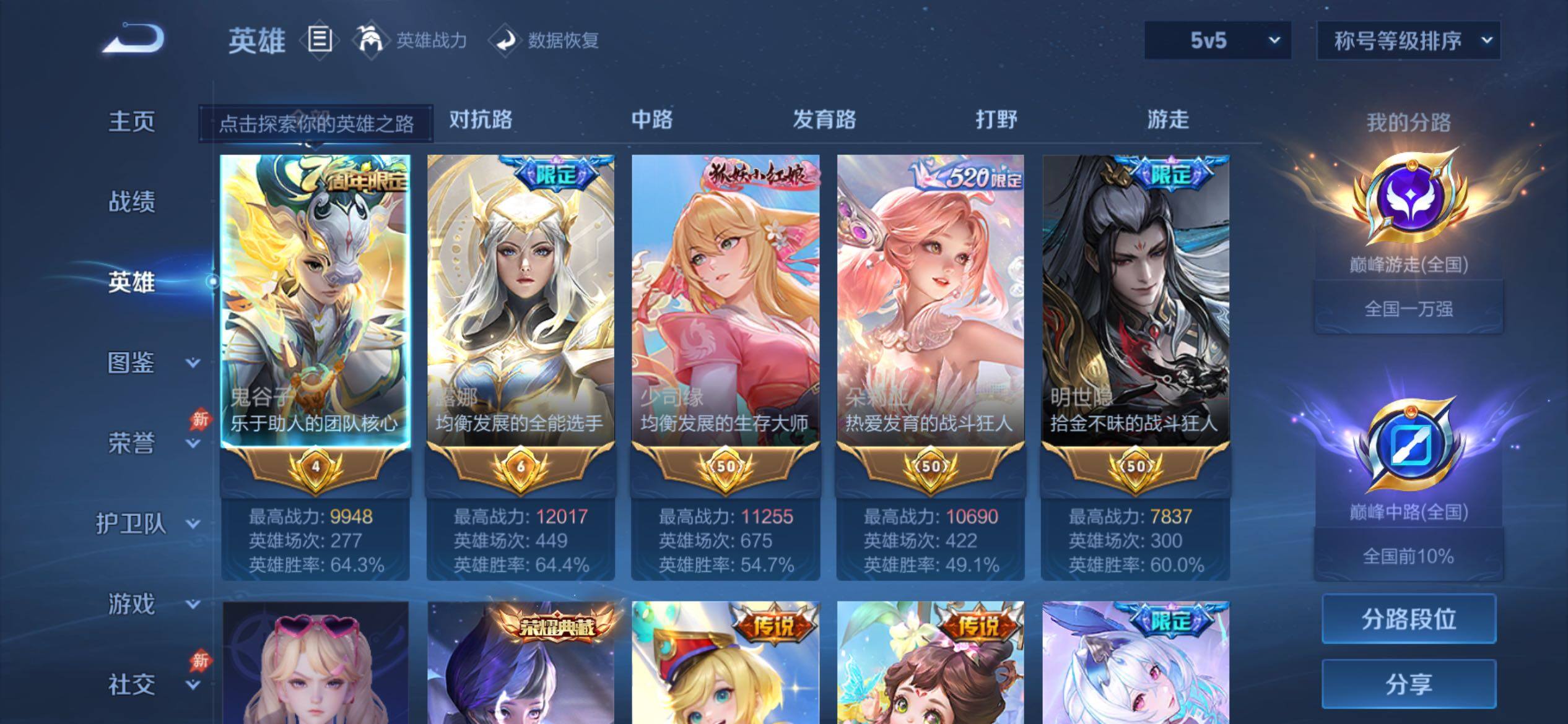 PX_2667762-可换绑【店长珍藏v10女号·游走66段·1.2w金标露娜·1w金标瑶·1w金标大乔·1w金标朵莉亚·1w金标小乔·1w元流之子·1w金标桑启·准万战蔡文姬·准万战孙膑·