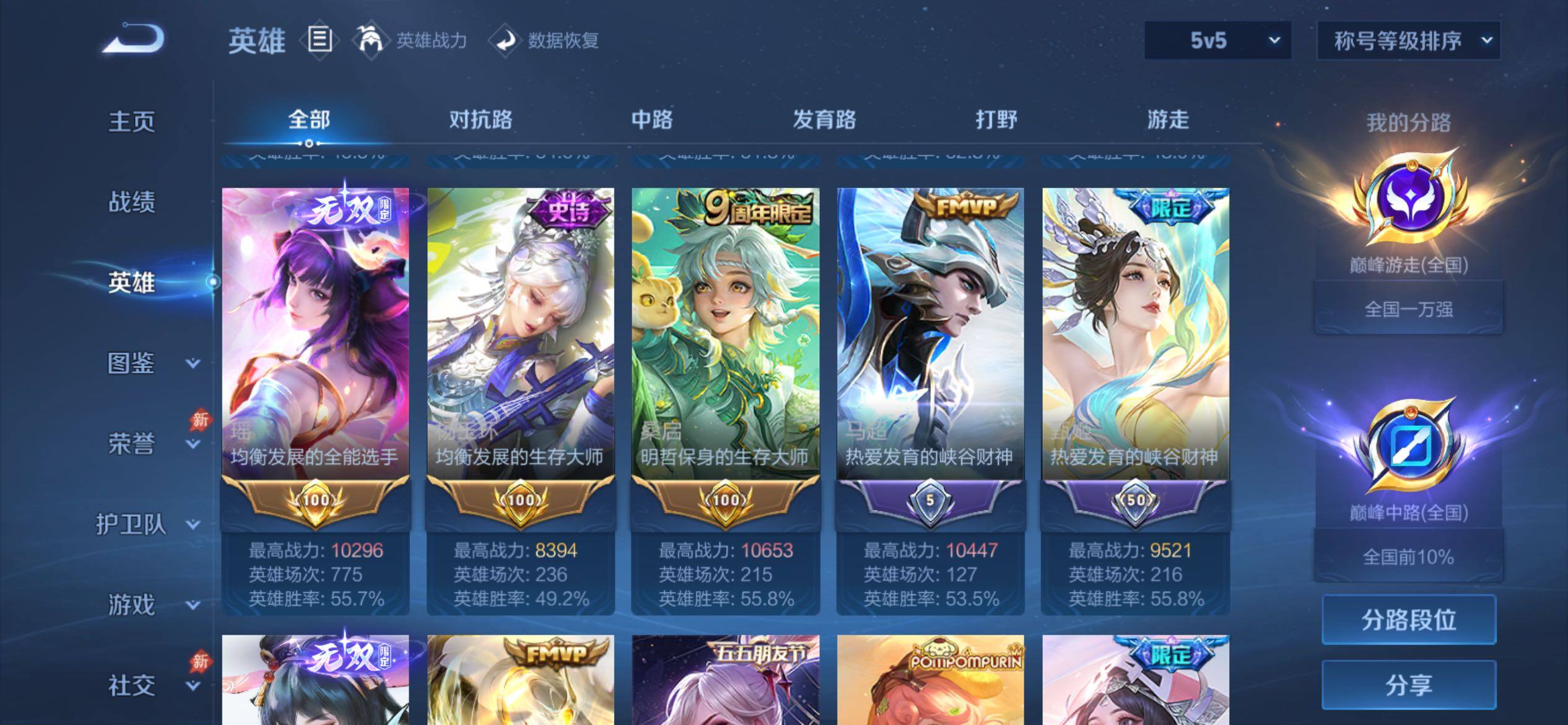 PX_2667762-可换绑【店长珍藏v10女号·游走66段·1.2w金标露娜·1w金标瑶·1w金标大乔·1w金标朵莉亚·1w金标小乔·1w元流之子·1w金标桑启·准万战蔡文姬·准万战孙膑·