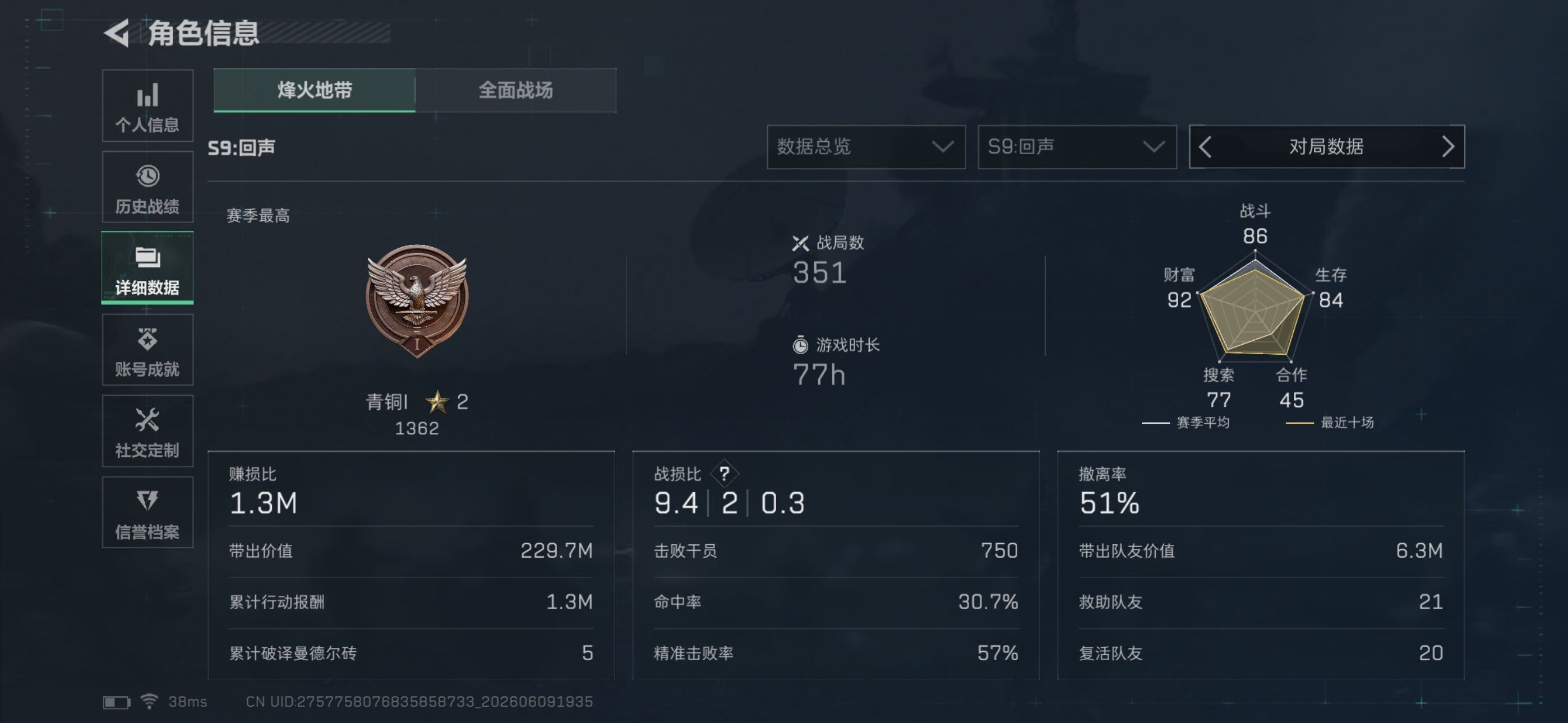SJZEY4153299三角洲行动账号详情图5