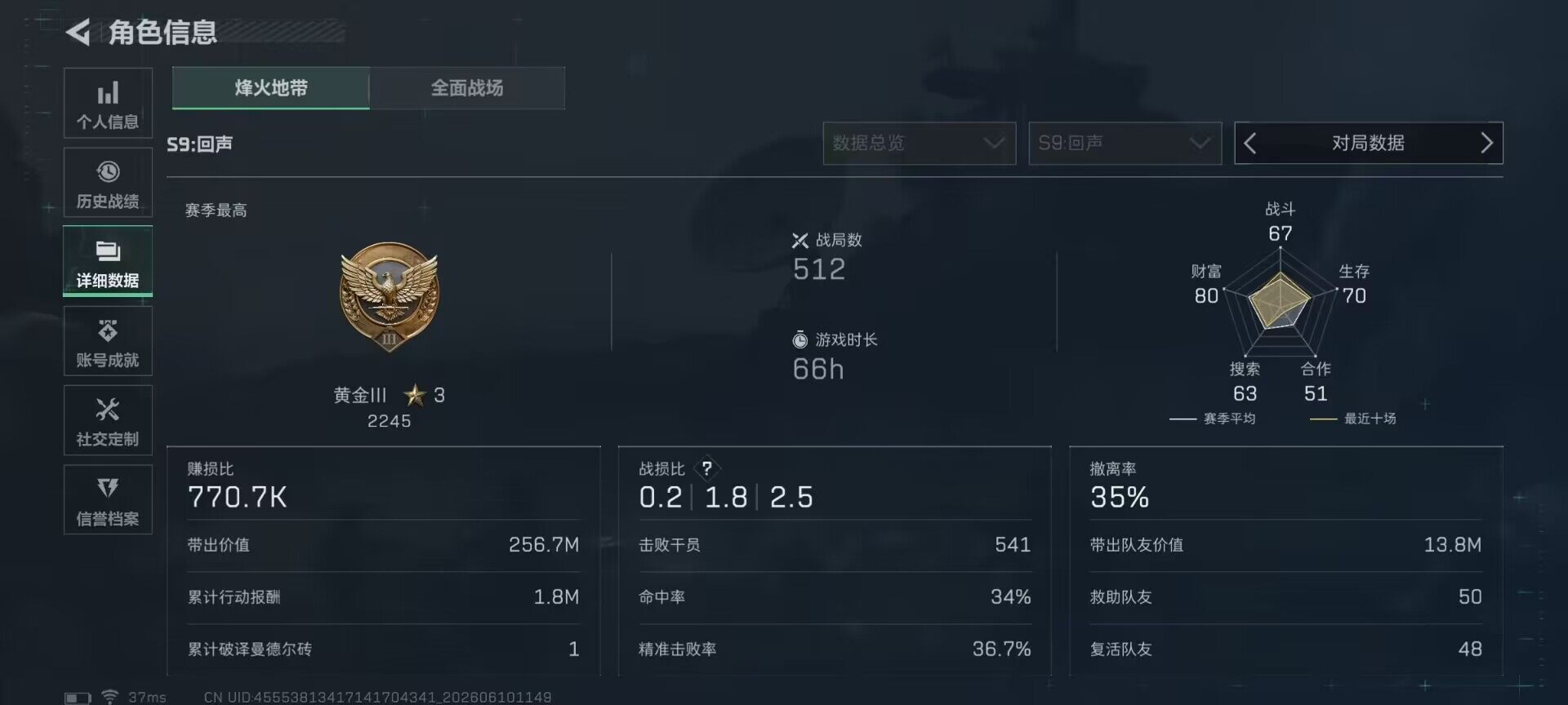SJZEY4152931三角洲行动账号详情图4 SJZEY4152931三角洲行动账号详情图4