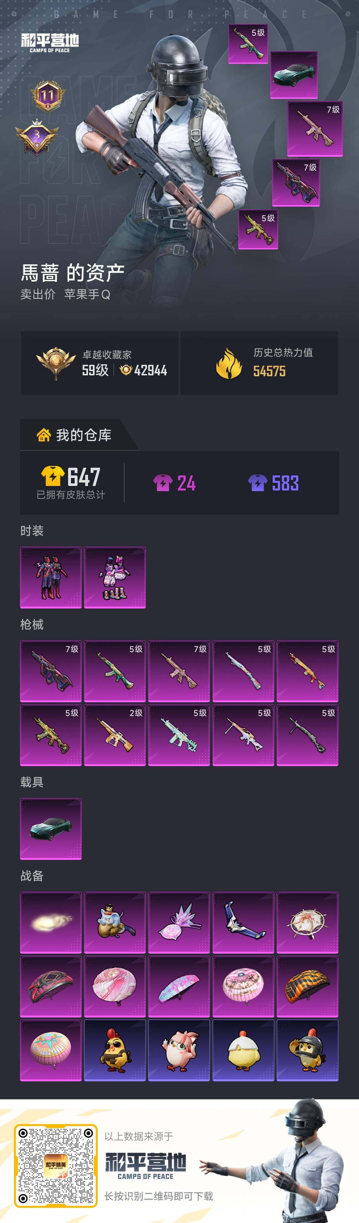 HPLE4248922和平精英账号详情图5 HPLE4248922和平精英账号详情图5