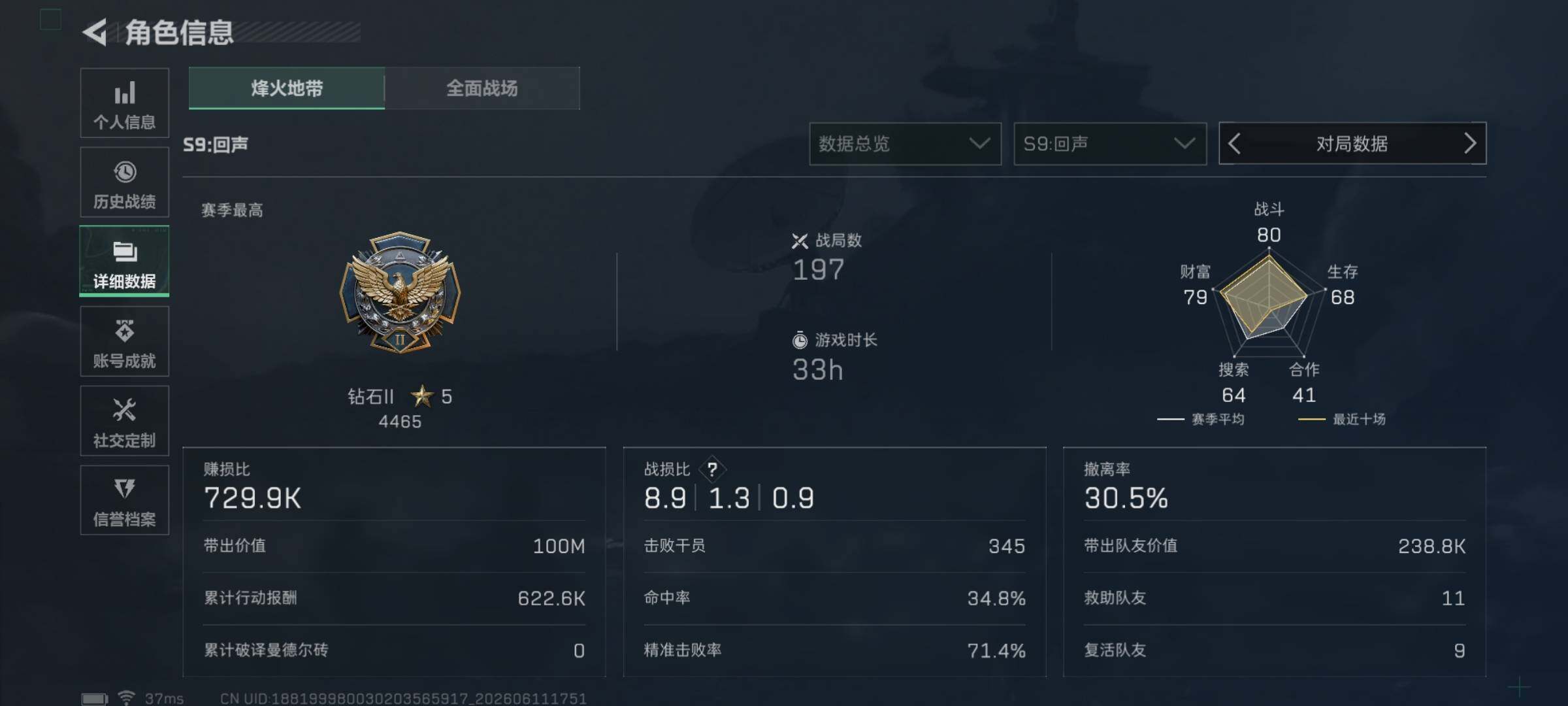 SJZEY4155035三角洲行动账号详情图5 SJZEY4155035三角洲行动账号详情图5