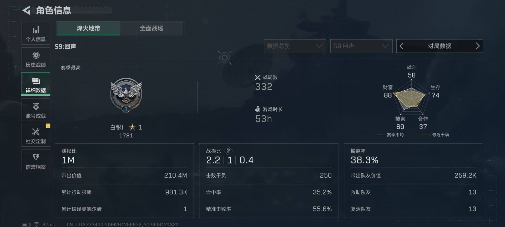 SJZEY4155335三角洲行动账号详情图17 SJZEY4155335三角洲行动账号详情图17