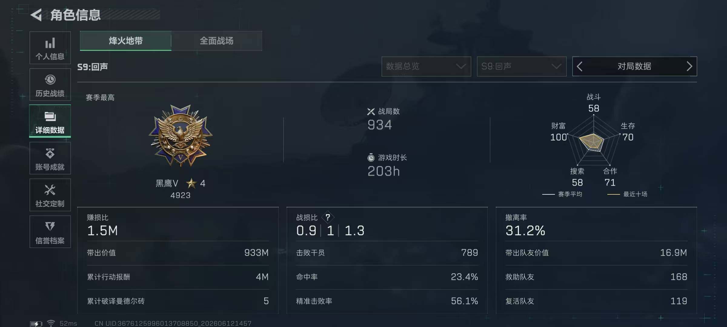 SJZMMN4258575三角洲行动账号详情图9