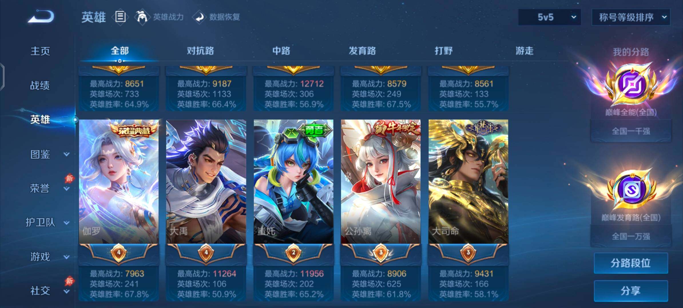 可换绑·【可二次·精品女号v11·神骥仙使主页装扮·2.1w亲昵度·马年镇沧海·赴朔漠灵宝装扮·小魔方·馥梦繁花·小兵青铜锵锵兵·天骥开鸿天幕·玉鸾吟·瑶甄姬公孙离西施露娜朵莉亚杨玉环女娲伽罗婉儿全