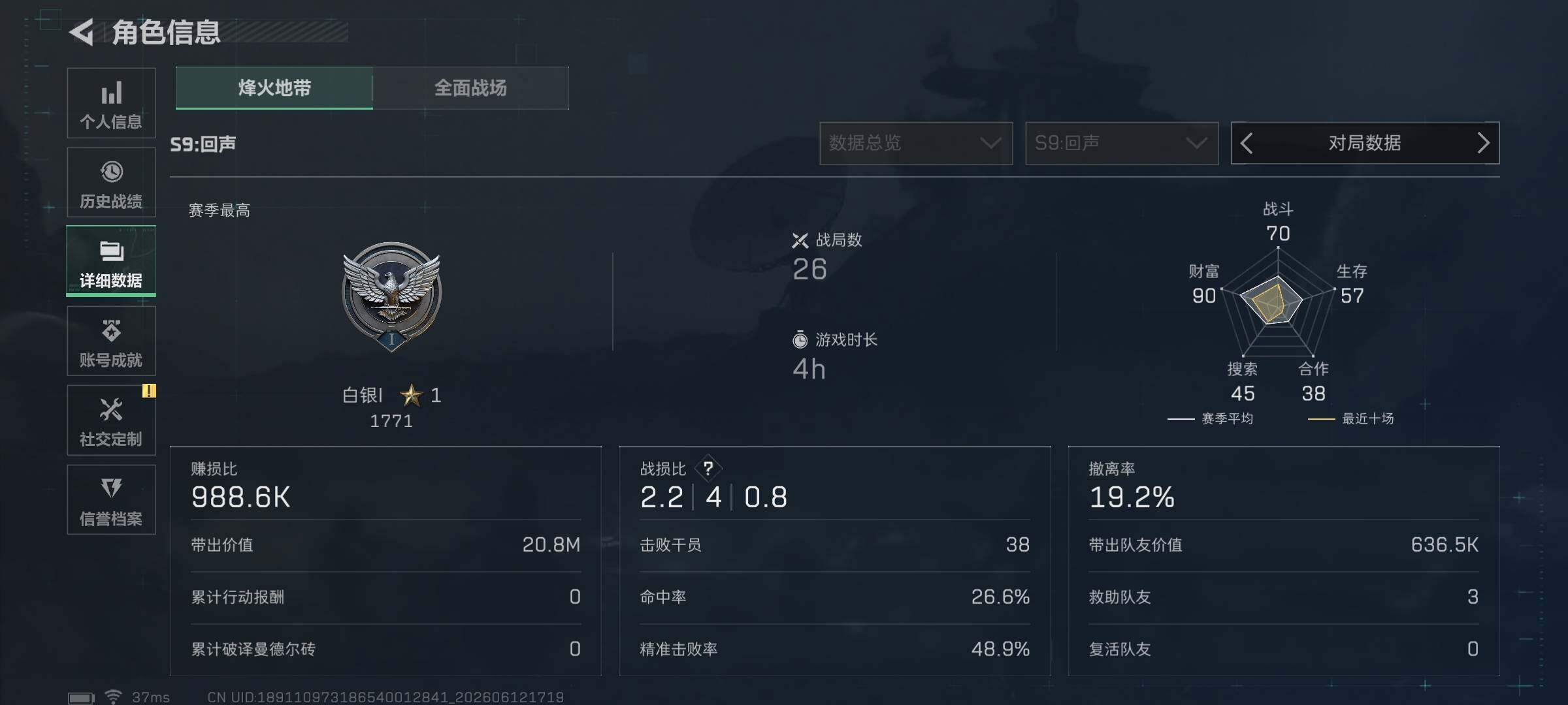 SJZEY4156002三角洲行动账号详情图6 SJZEY4156002三角洲行动账号详情图6