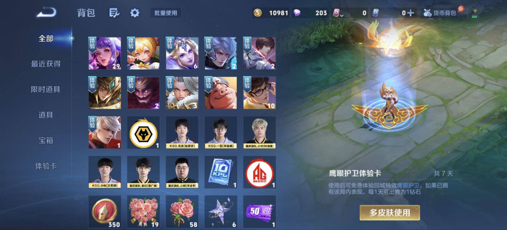 WZJM4424399王者荣耀账号详情图16