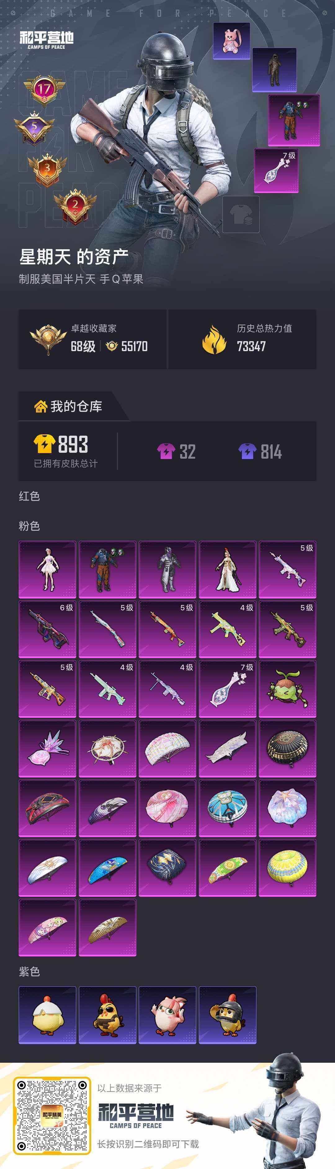 HPLX4253069和平精英账号详情图6