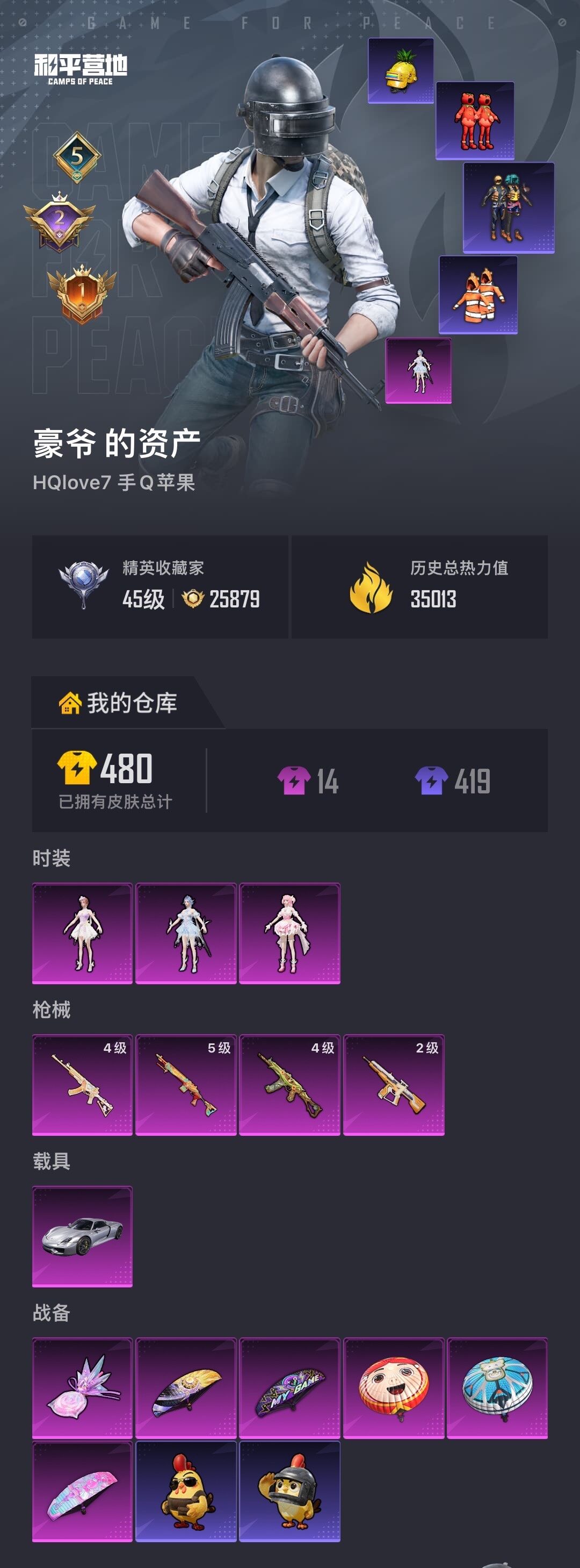 HPQM4256570和平精英账号详情图5
