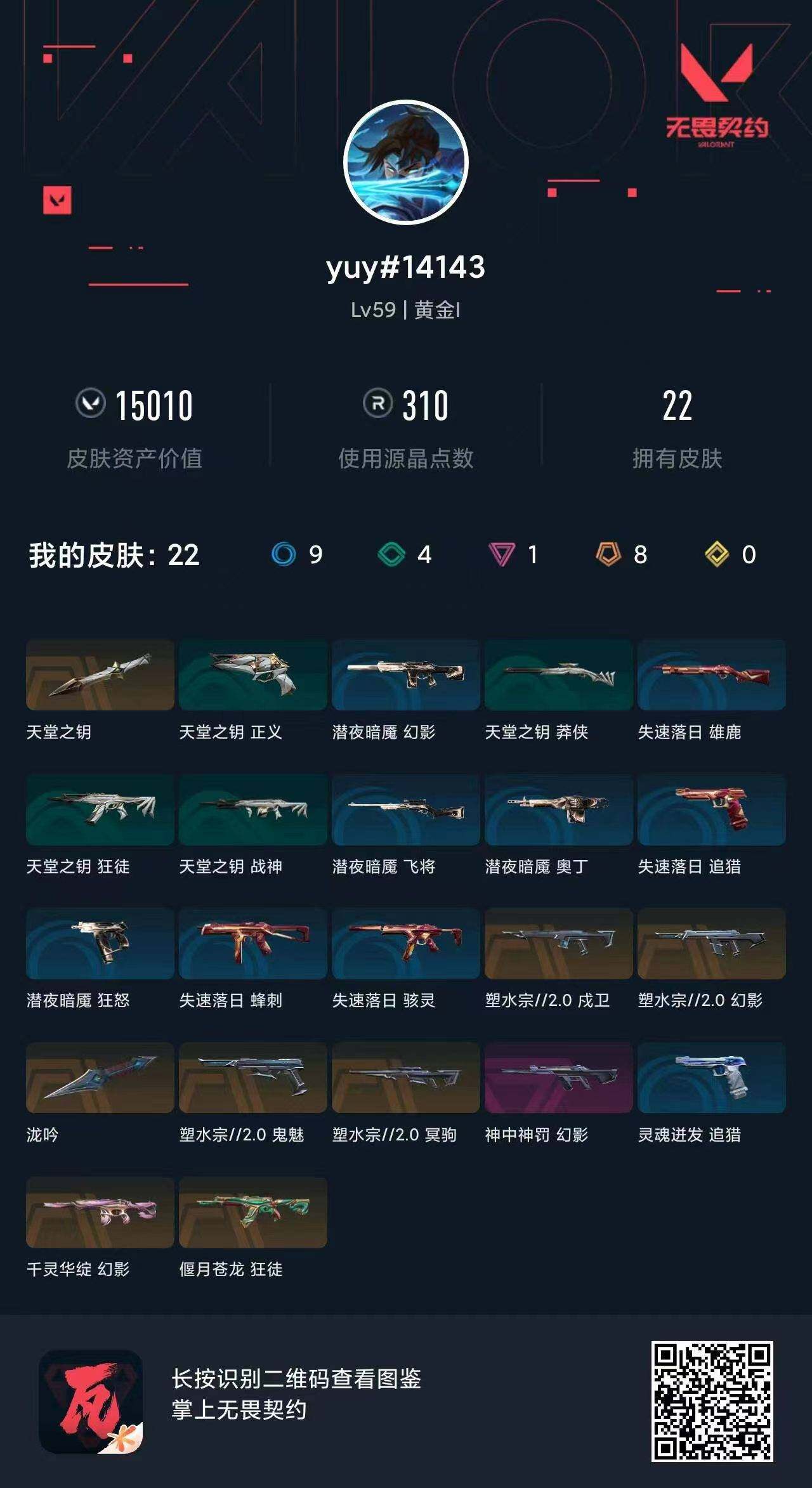 【套装】：塑水宗//2.0套装
【英雄】：幻棱，炼狱，暮蝶，壹决，铁臂，捷风，不死鸟，贤者，猎枭，芮娜，尚勃勒，霓虹，斯凯，夜露，K/O，盖可，黑梦，迷核
【近战武器】：近战武器-泷吟，近战武器-天