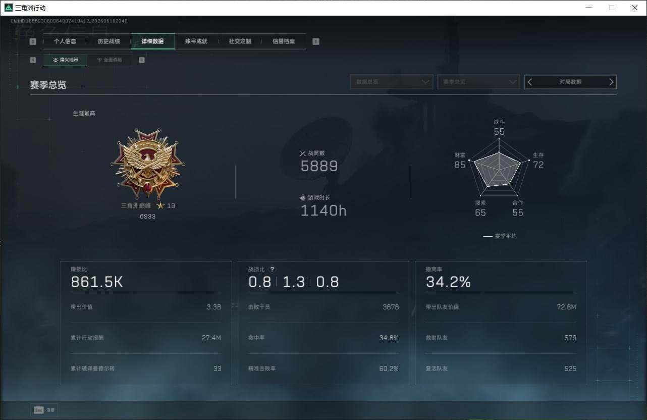 SJZQM4160473三角洲行动账号详情图5