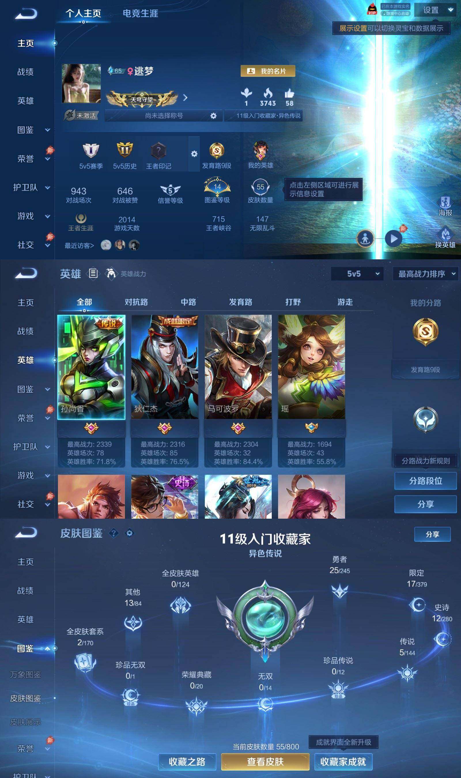 WZPX4427249王者荣耀账号详情图3