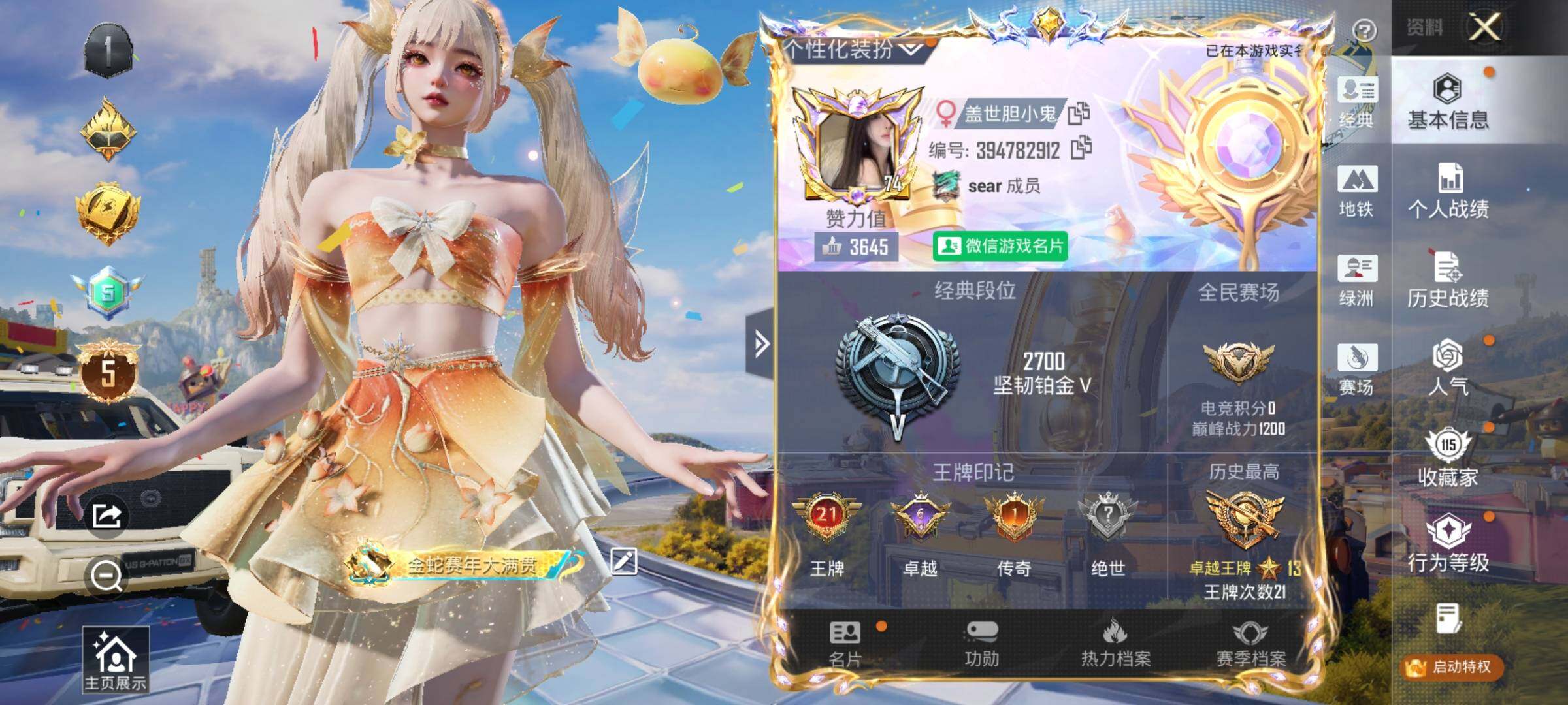 HPDN4254204和平精英账号详情图5 HPDN4254204和平精英账号详情图5