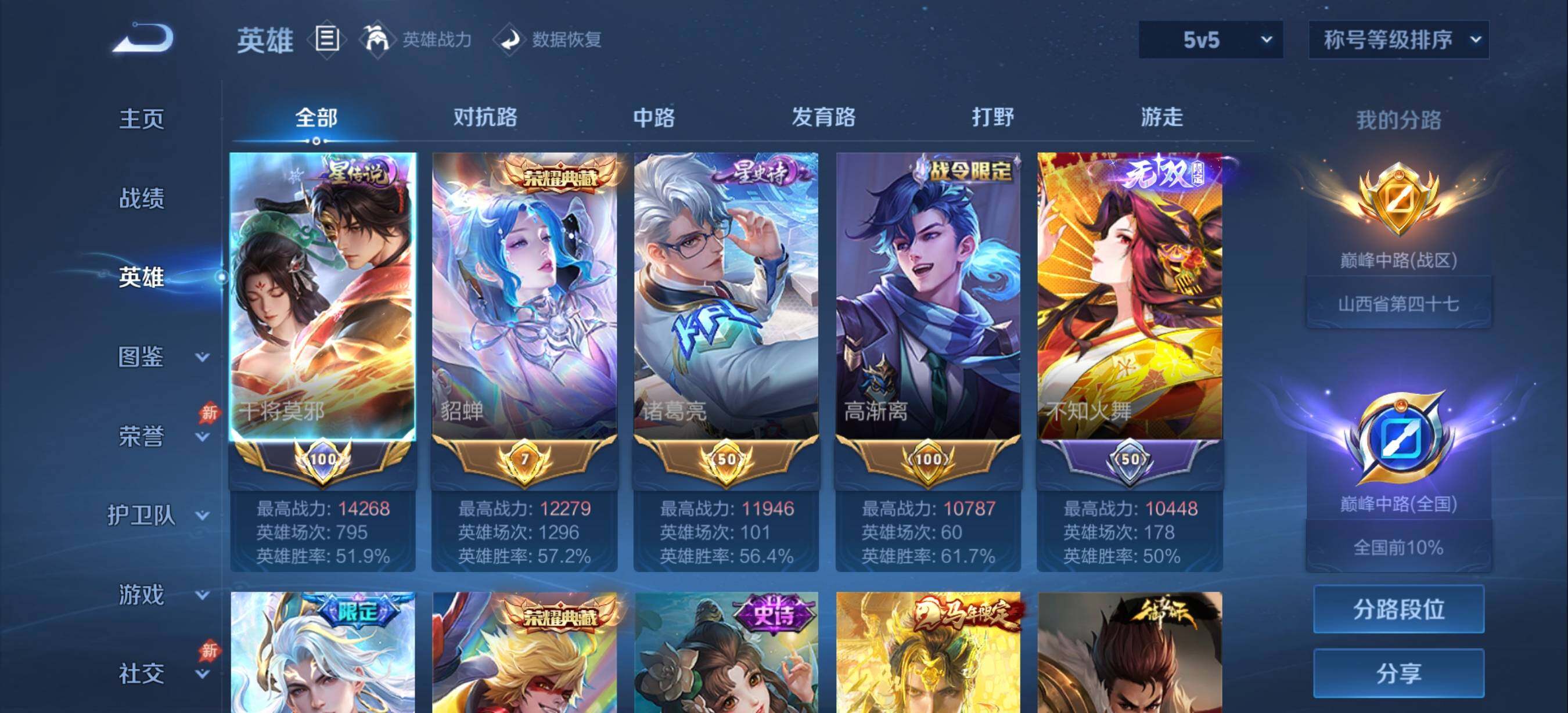 WZQM4427671王者荣耀账号详情图3 WZQM4427671王者荣耀账号详情图3