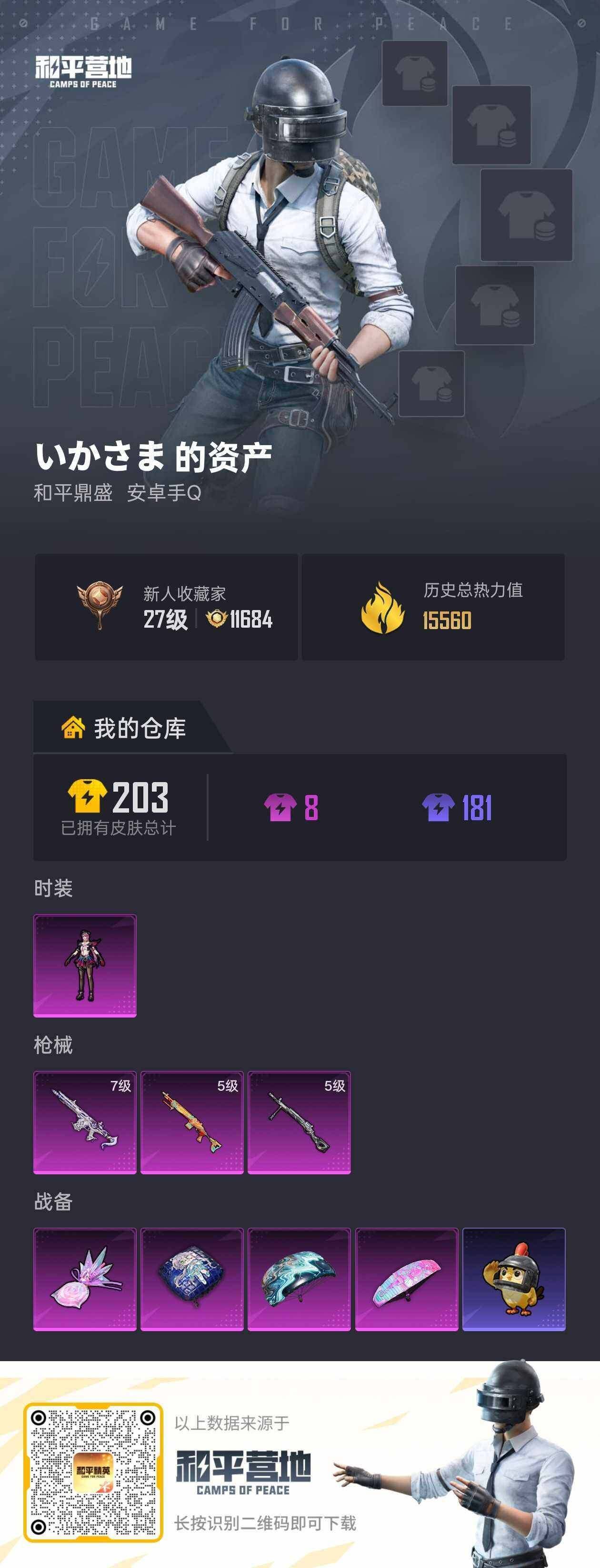 HPLX4261233和平精英账号详情图3