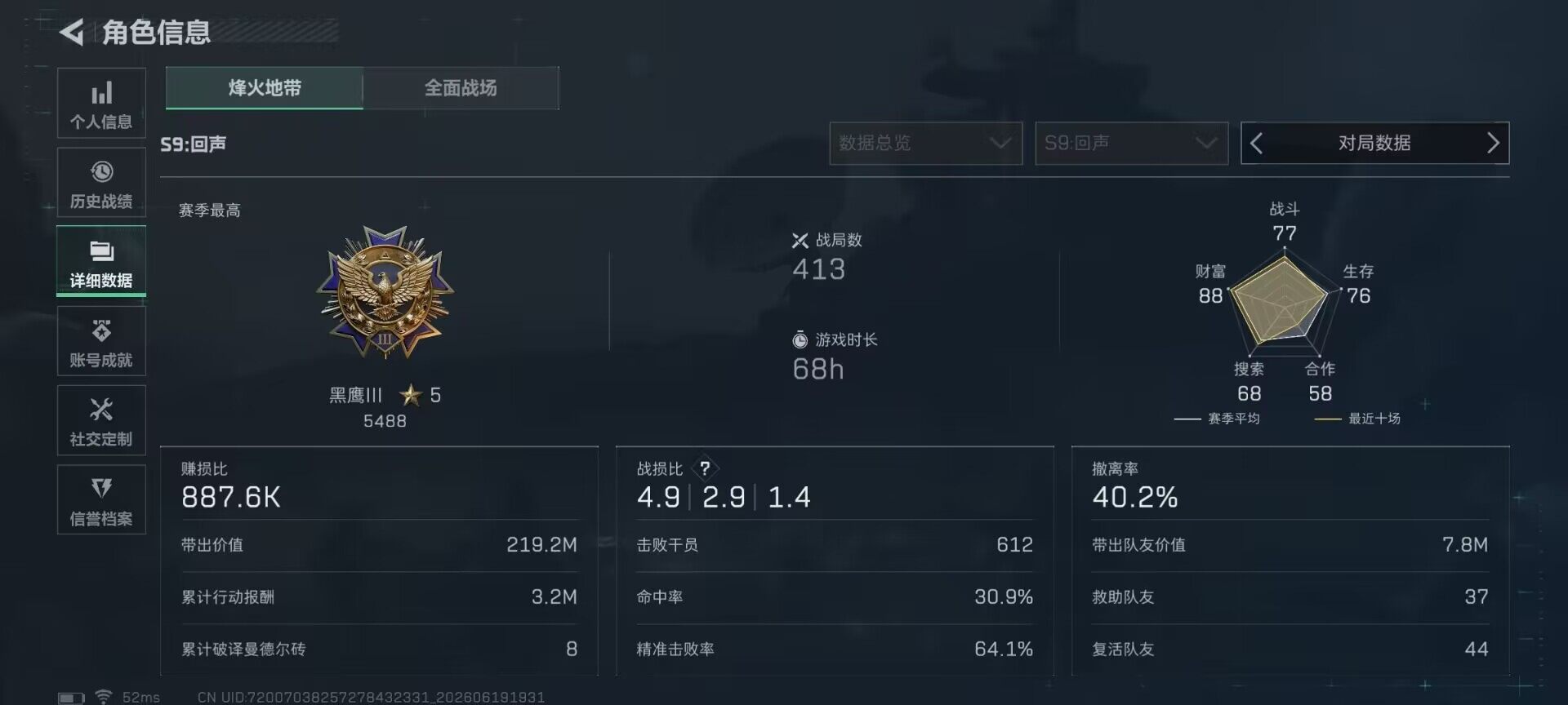 SJZEY4163225三角洲行动账号详情图18 SJZEY4163225三角洲行动账号详情图18