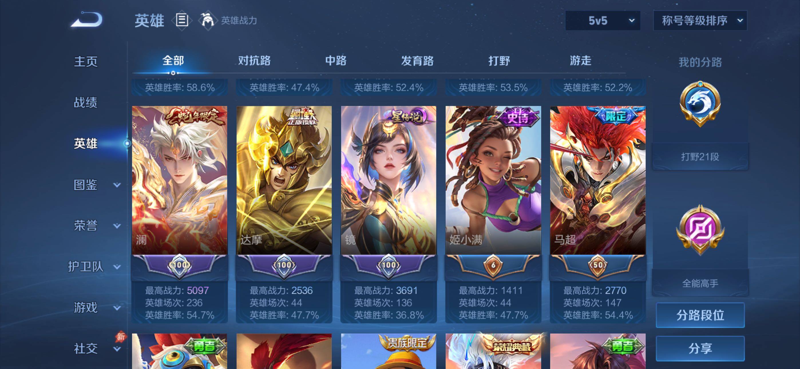 WZQM4434063王者荣耀账号详情图5