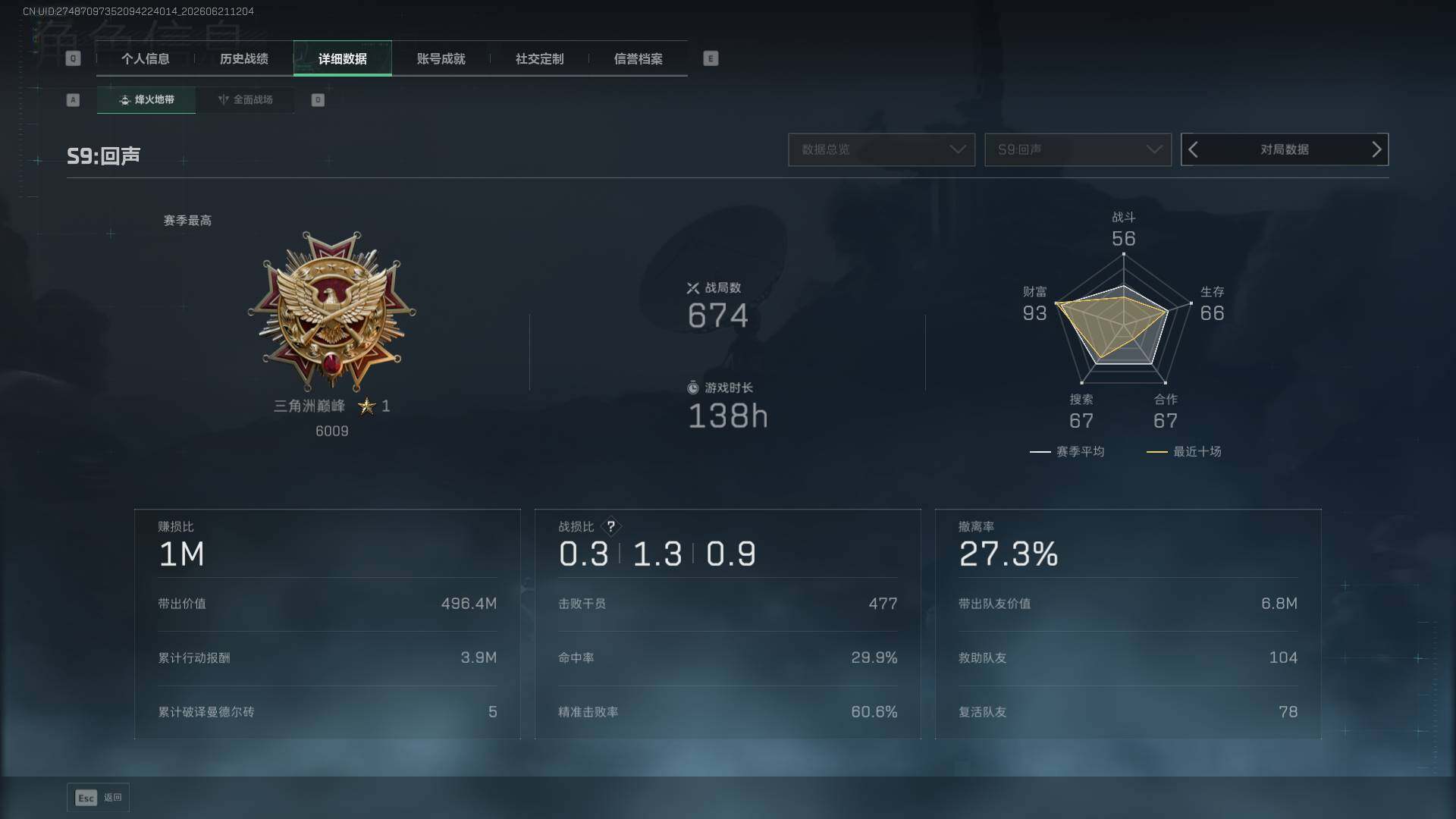 SJZQM4165555三角洲行动账号详情图9 SJZQM4165555三角洲行动账号详情图9