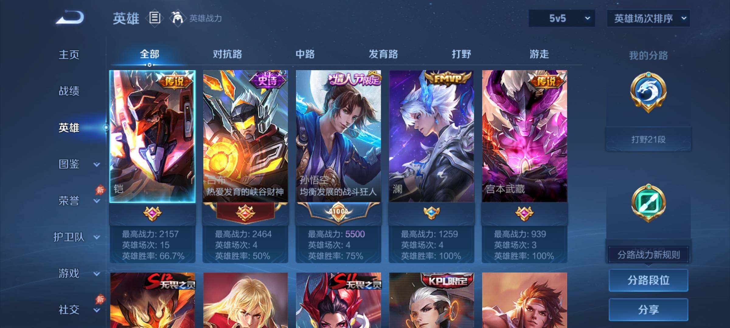 WZDN4432221王者荣耀账号详情图4