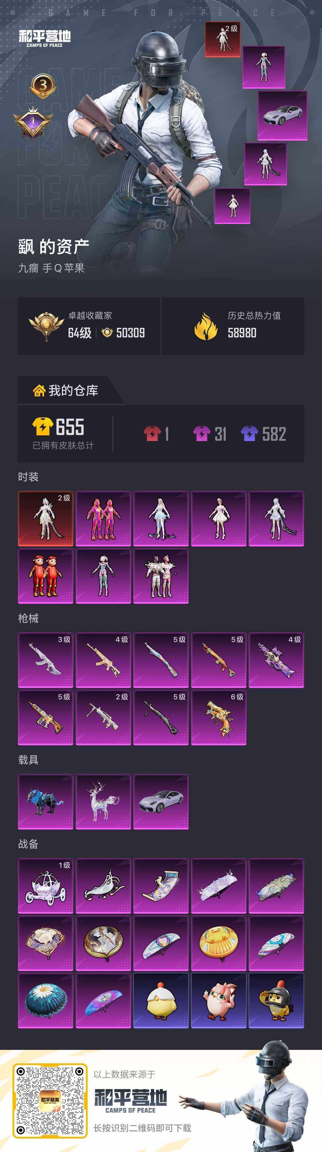 HPLX4259300和平精英账号详情图5
