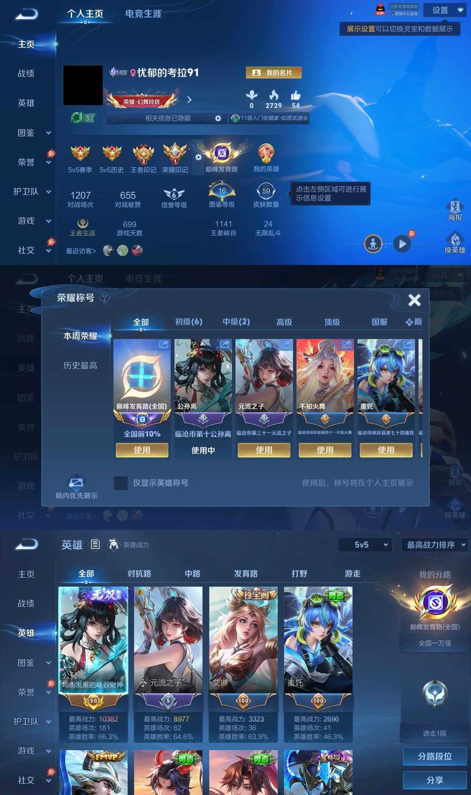 WZPX4436296王者荣耀账号详情图2