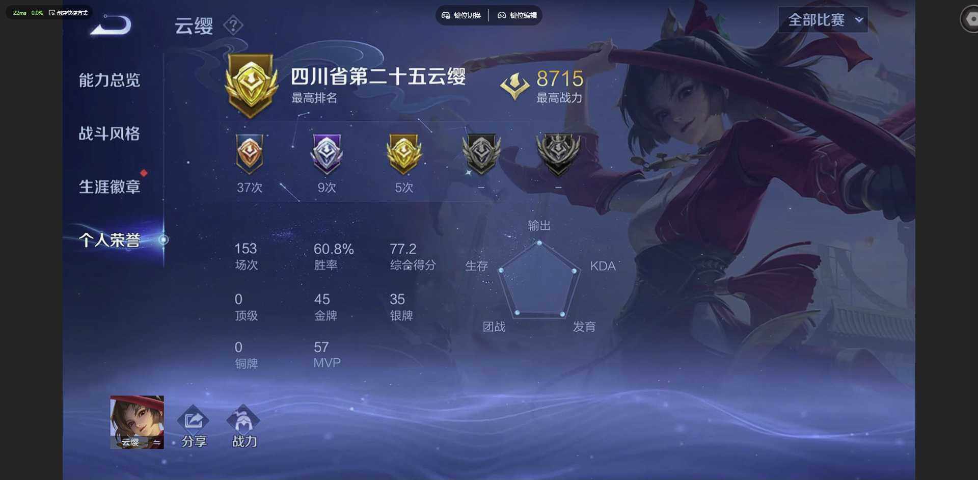 WZQM4458340王者荣耀账号详情图5