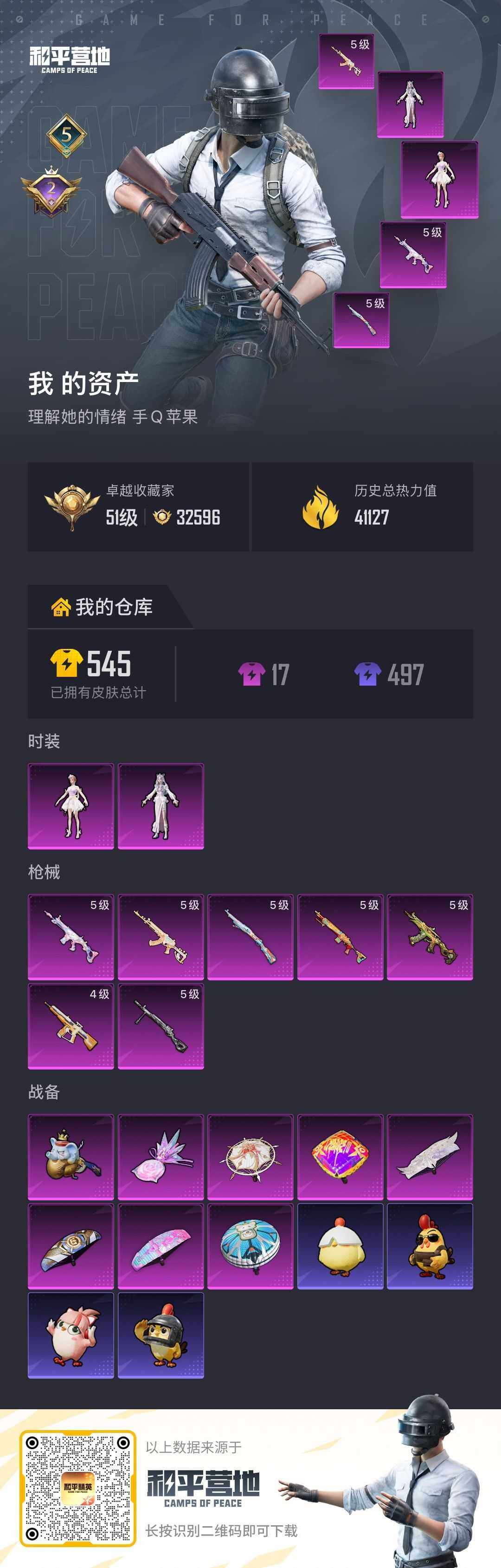 HPLX4265295和平精英账号详情图2
