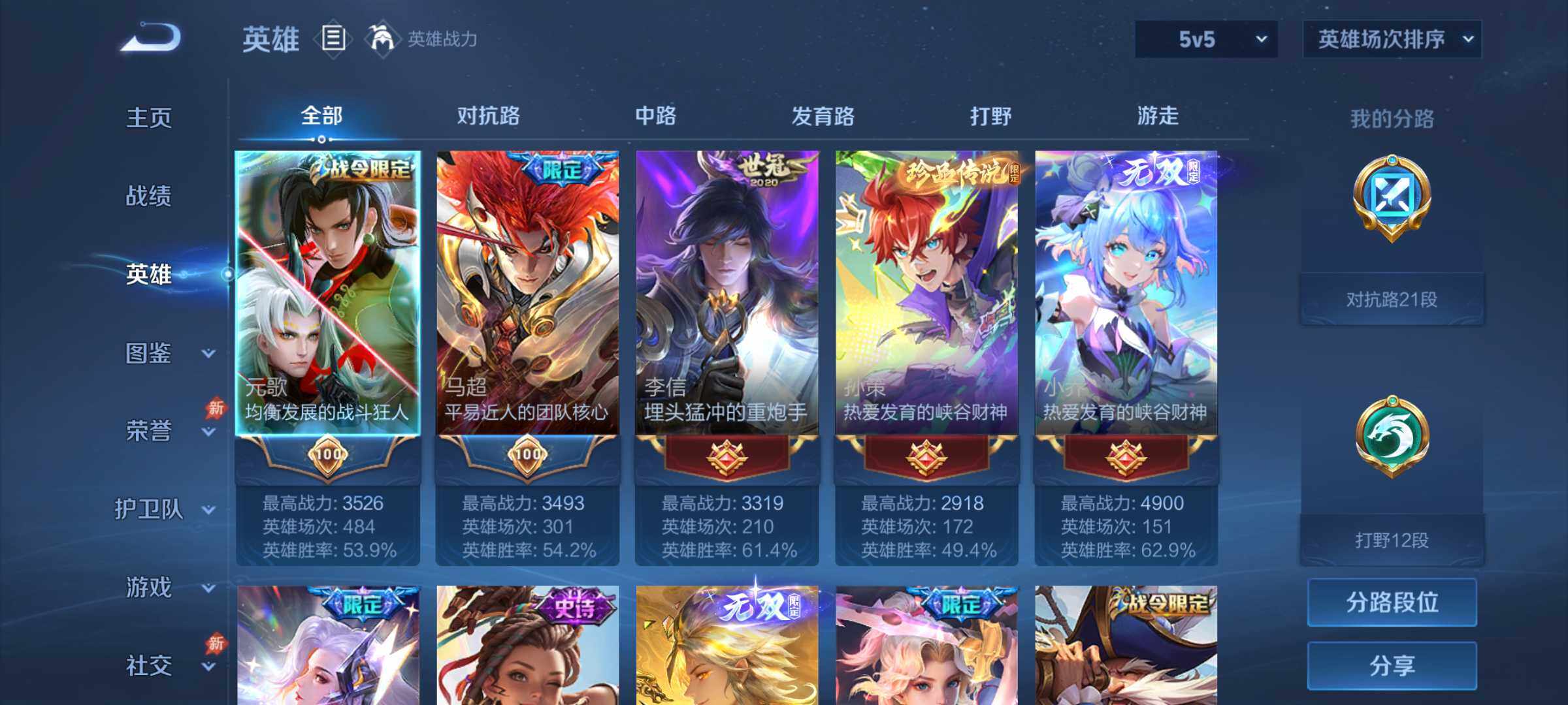 WZQM4454352王者荣耀账号详情图3