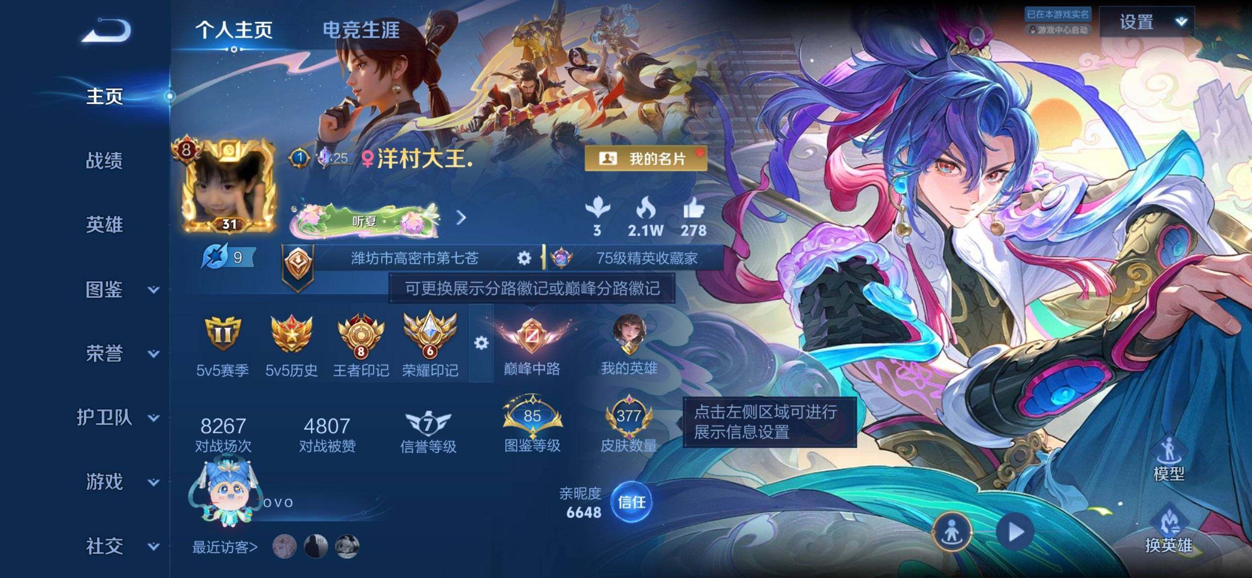 WZQM4452116王者荣耀账号详情图3