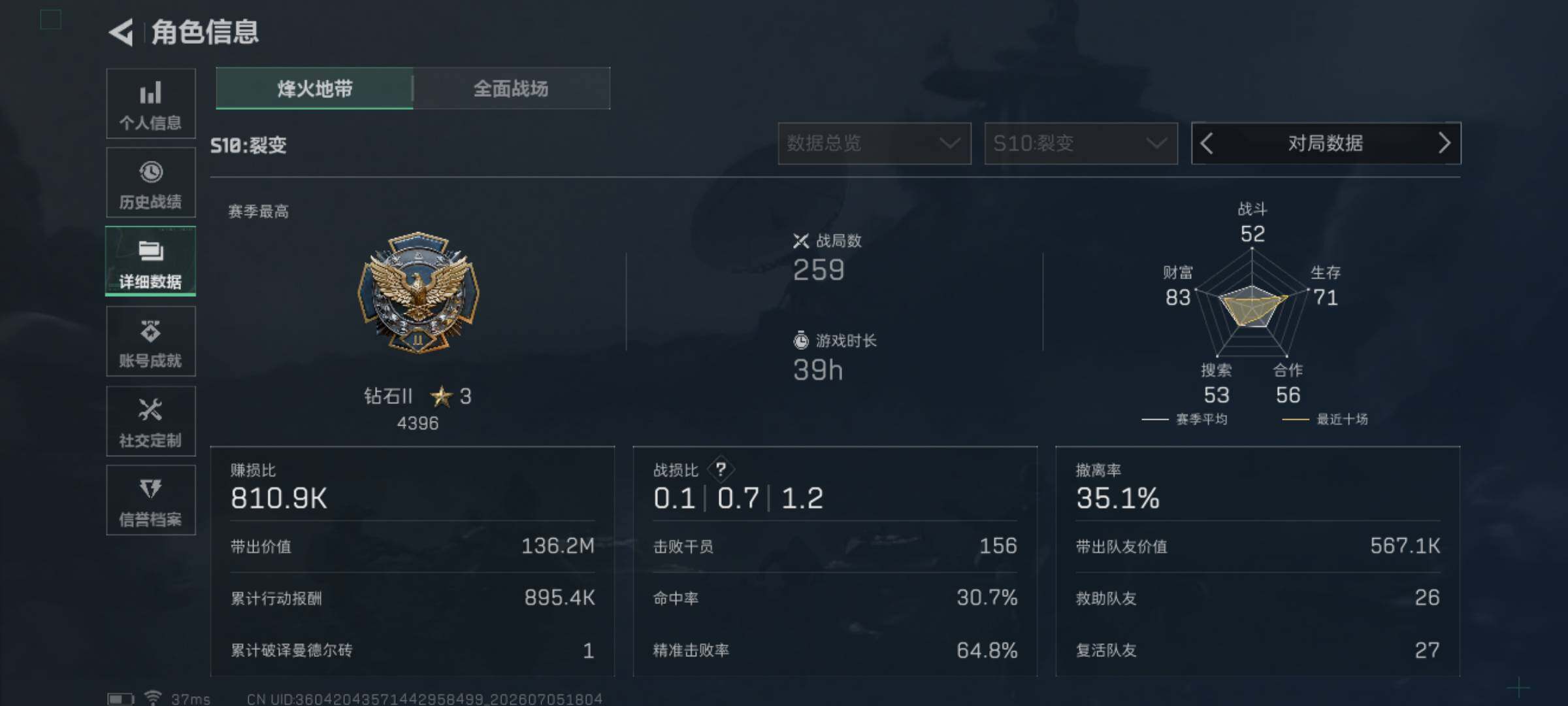 SJZQM4185217三角洲行动账号详情图7 SJZQM4185217三角洲行动账号详情图7