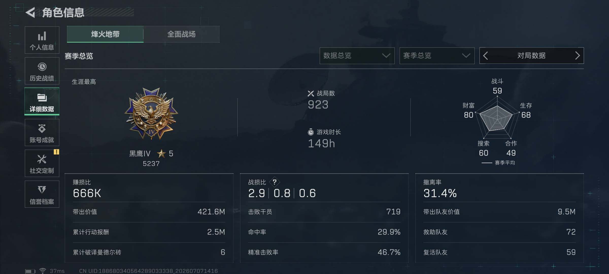SJZEY4187076三角洲行动账号详情图6 SJZEY4187076三角洲行动账号详情图6