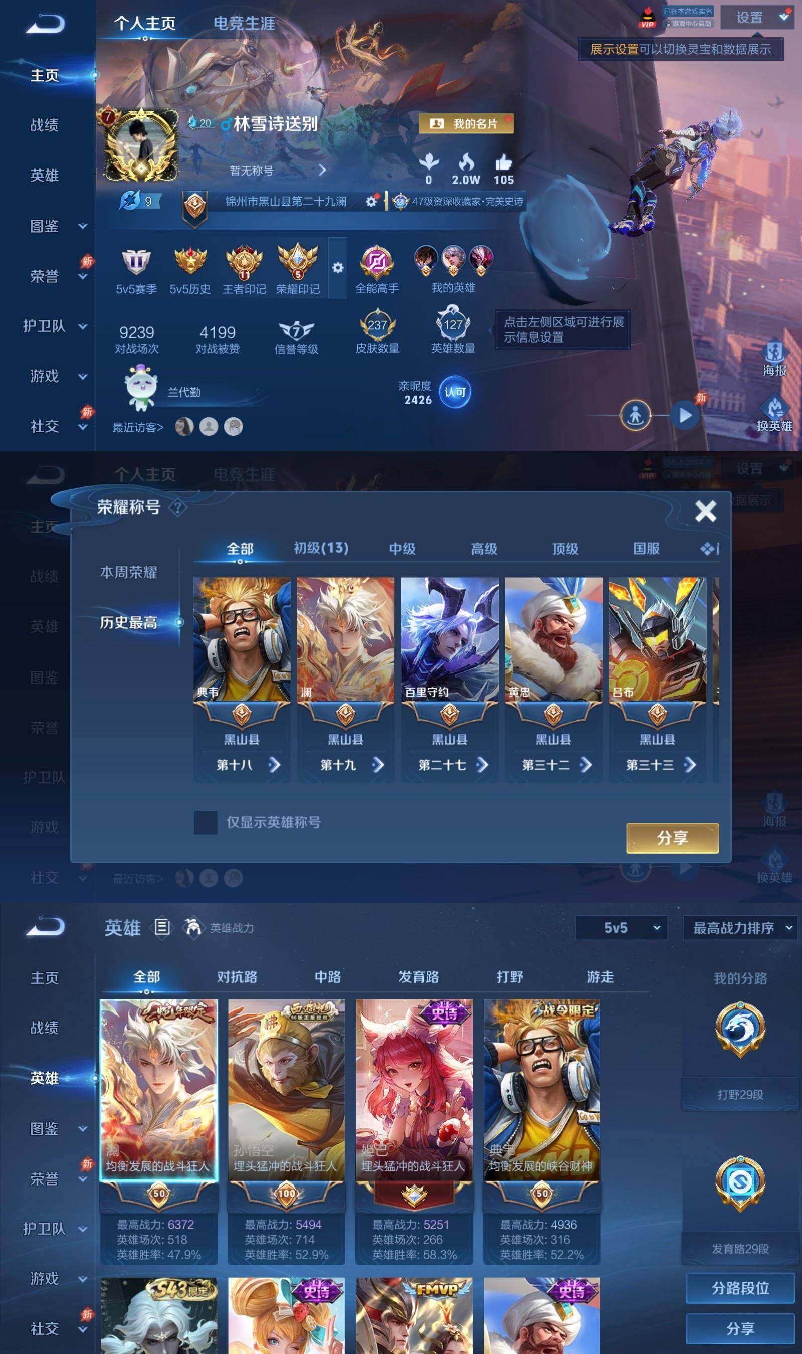 WZPX4478972王者荣耀账号详情图3 WZPX4478972王者荣耀账号详情图3
